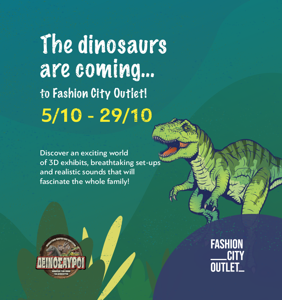 The fascinating world of dinosaurs comes alive…at Fashion City Outlet!